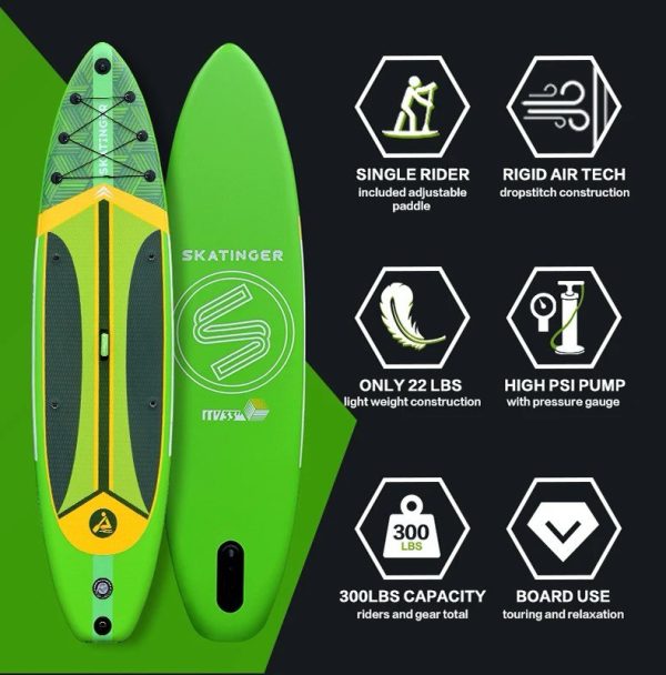 پدل‌ بورد Plans Green برند Skatinger - تصویر 3
