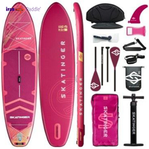پدل‌برد Prada red with kayak برند Skatinger رنگ صورتی