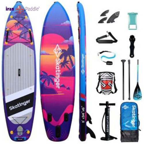 پدل‌برد Upgraded Sunset برند Skatinger رنگ غروب