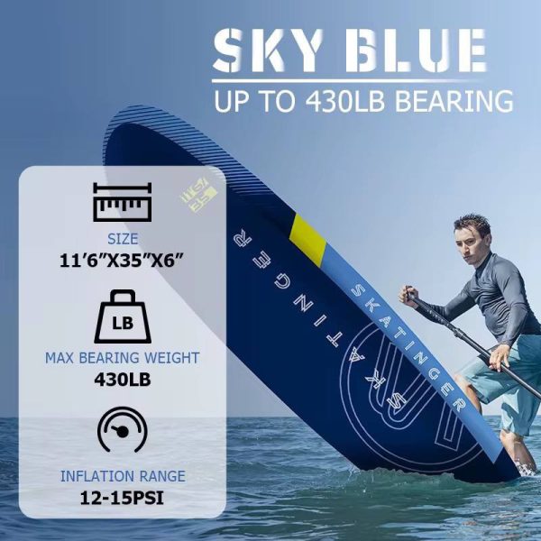 پدل بورد Sky Blue برند SKATINGER - تصویر 5