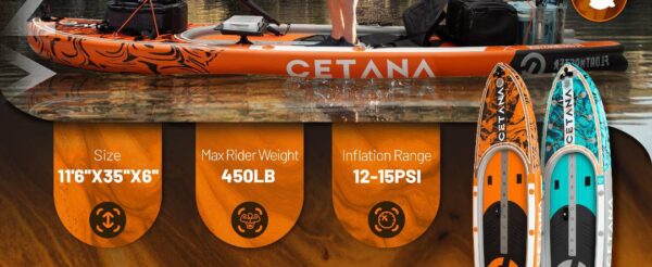 پدل بورد  Floatmaster Orange برند 2026 Cetana - تصویر 8